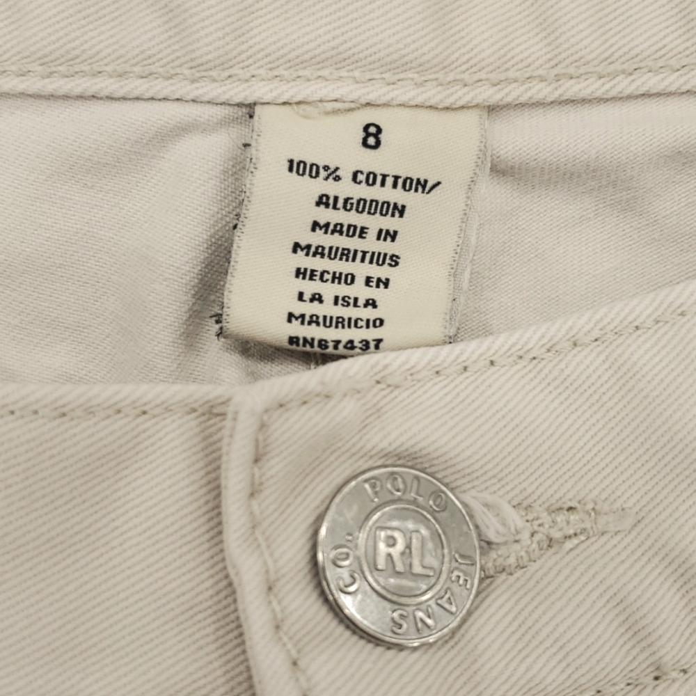Polo Ralph Lauren pants women's size 8 beige khaki mid rise straight leg cotton - Picture 7 of 15